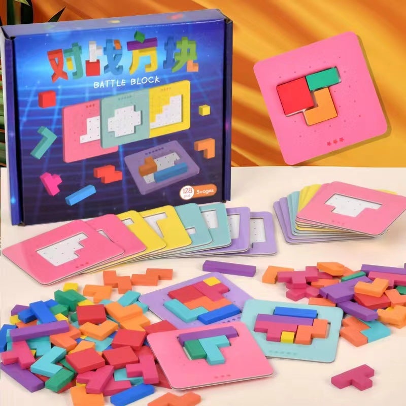 لعبة تفكير تفاعلية بين الوالدين والطفل - ألغاز بناء كتل الذكاء للأطفال - ألعاب اتخاذ القرار السريعة - Image 1